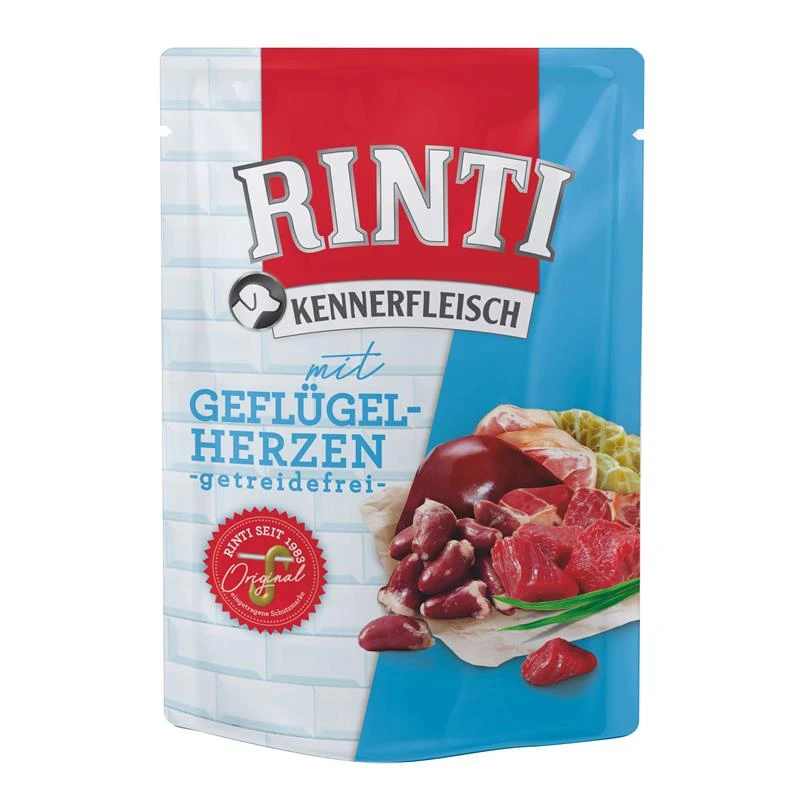 Rinti PB Nassfutter Kennerfleisch Geflügelherzen | 10x 400g 1 Rinti PB Nassfutter Kennerfleisch Geflügelherzen | 10x 400g