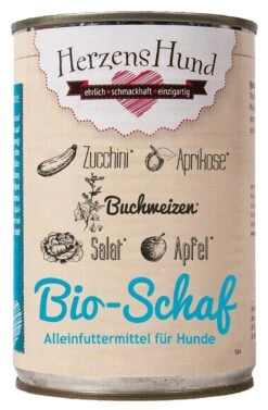 Herzenshund Bio Schaf Mit Bio-Zucchini |12x400g Hundefutter