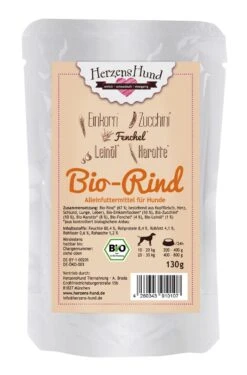 Herzenshund Bio Rindfleisch | 15x130g Hundenassfutter
