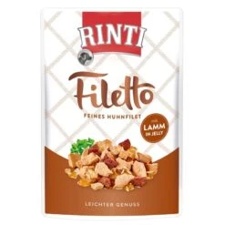 Rinti Filetto Jelly Huhn & Lamm | 24 X 100g Hundenassfutter