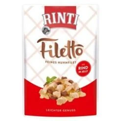 Rinti Filetto Jelly Huhn & Rind | 24 X 100g Hundenassfutter
