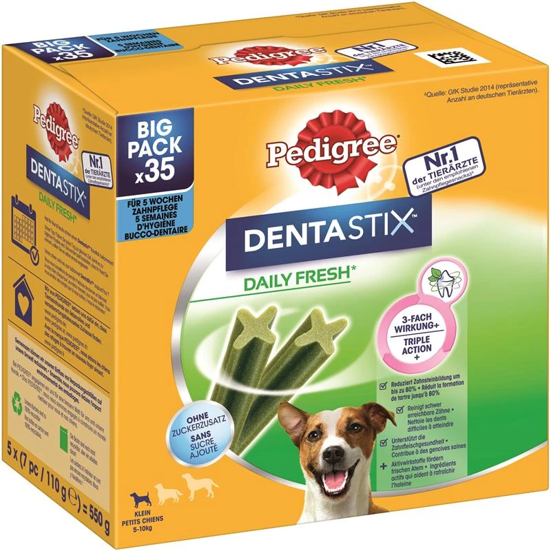 Pedigree Denta Stix Daily Fresh MP Kleine Hunde | 4x 35 St. 1 Pedigree Denta Stix Daily Fresh MP Kleine Hunde | 4x 35 St.