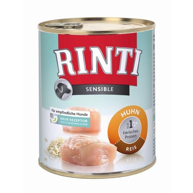 Rinti Sensible Huhn & Reis | 12x 800g Hundefutter Nass 1 Rinti Sensible Huhn & Reis | 12x 800g Hundefutter Nass
