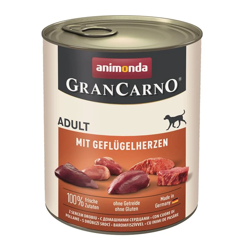Animonda GranCarno Adult Geflügelherzen | 6x 800g 1 Animonda GranCarno Adult Geflügelherzen | 6x 800g