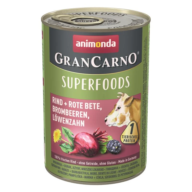 Animonda GranCarno Adult Superfood Rind & Rote Beete | 6x 400g 1 Animonda GranCarno Adult Superfood Rind & Rote Beete | 6x 400g