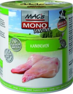 MACs Mono Sensitive Kaninchen | 6x 800g Hundefutter Nass