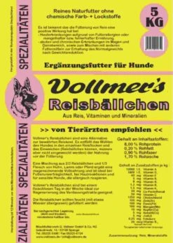 Vollmers Reisbällchen | 5kg Diätfutter Für Hunde Bei Allergien