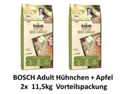 [Paket] Bosch Bio Adult Hühnchen & Apfel | 2x 11,5 Kg Vorteilspackung
