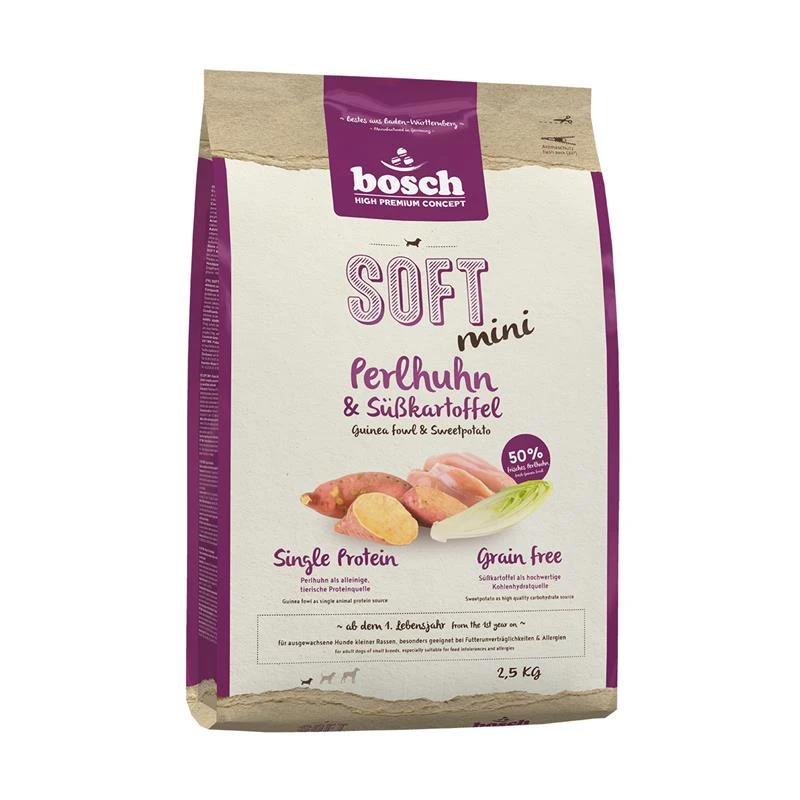 Bosch HPC Soft Mini Perlhuhn&Kartoffel | 2,5 Kg Hundefutter Trocken 1 Bosch HPC Soft Mini Perlhuhn&Kartoffel | 2,5 Kg Hundefutter Trocken
