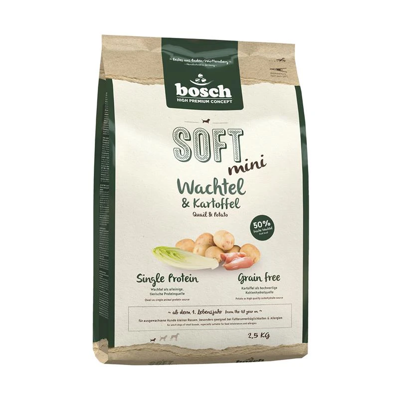 Bosch HPC Soft Mini Wachtel & Kartoffel | 2,5kg Hundefutter 1 Bosch HPC Soft Mini Wachtel & Kartoffel | 2,5kg Hundefutter