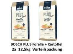 [Paket] Bosch PLUS Forelle & Kartoffel | 2x 12,5 Kg Vorteilspackung