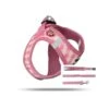 Curli Vest Puppy Set Pink-caro | Gr. 3XS Hundegeschirr Welpe