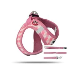 Curli Vest Puppy Set Pink-caro | Gr. 3XS Hundegeschirr Welpe