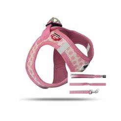 Curli Vest Puppy Set Pink-circles | Gr. 2XS Hundegeschirr Welpen