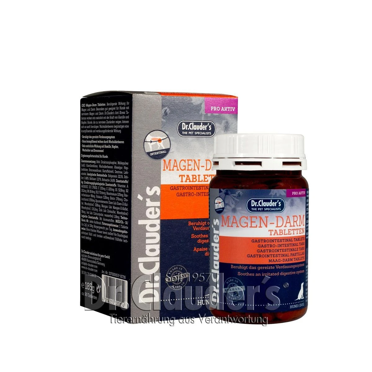 Dr.Clauders Dog Intestinal Aktiv Magen Darm Tabs | 185g Ergänzungsfutter 1 Dr.Clauders Dog Intestinal Aktiv Magen Darm Tabs | 185g Ergänzungsfutter