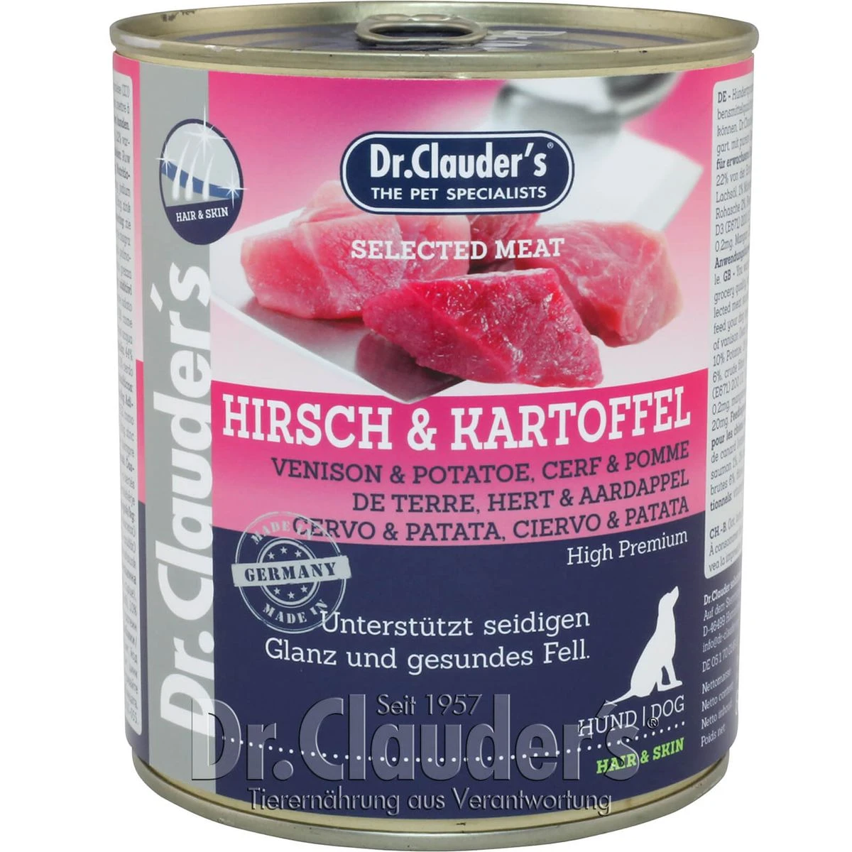 Dr. Clauders Selected Meat Hirsch & Kartoffel | 6x 800g Hundefutter 1 Dr. Clauders Selected Meat Hirsch & Kartoffel | 6x 800g Hundefutter