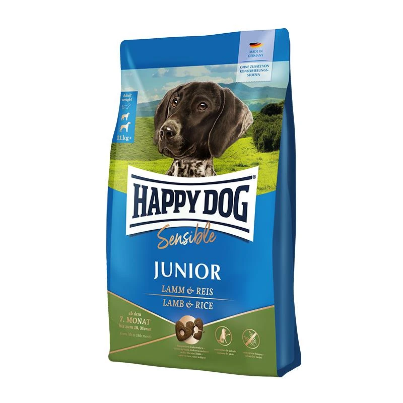 Happy Dog Sensible Junior Lamm & Reis | 4 Kg Trockenfutter 1 Happy Dog Sensible Junior Lamm & Reis | 4 Kg Trockenfutter