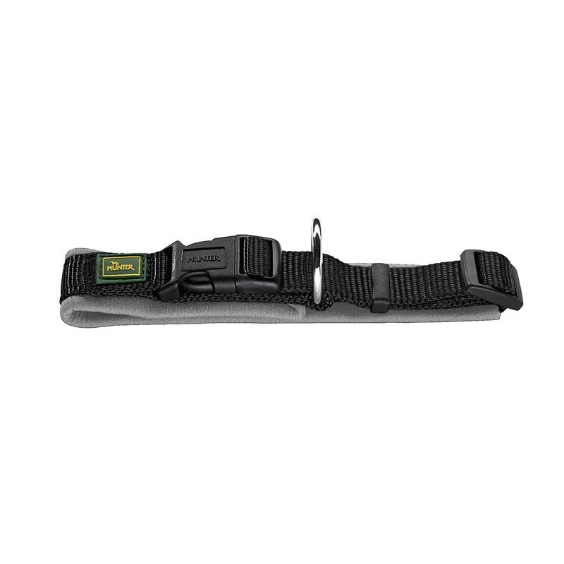 Hunter Neopren Vario Plus Schwarz/Grau | 50-55cm X 25mm Hundehalsband 1 Hunter Neopren Vario Plus Schwarz/Grau | 50-55cm X 25mm Hundehalsband