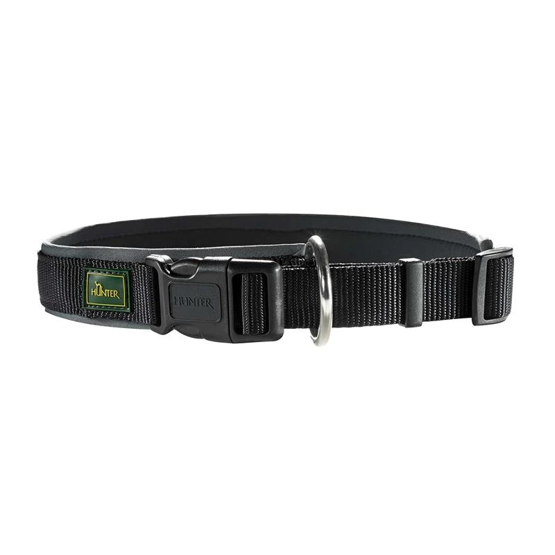 Hunter Neopren Vario Plus Schwarz/Grau | 60-65cm X 25mm Hundehalsband 1 Hunter Neopren Vario Plus Schwarz/Grau | 60-65cm X 25mm Hundehalsband