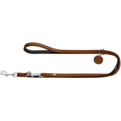 Hunter Verstellbare Führleine Leder Cognac | 1,6cm X 2m