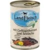 Landfleisch Geflügelherzen | 12x 400g Hundefutter Nass