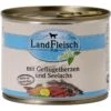 Landfleisch Geflügelherzen & Seelachs | 12x195g Hundefutter