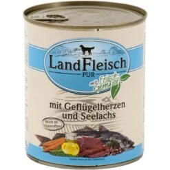 Landfleisch Pur Geflügelherzen & Seelachs | 6x 800g