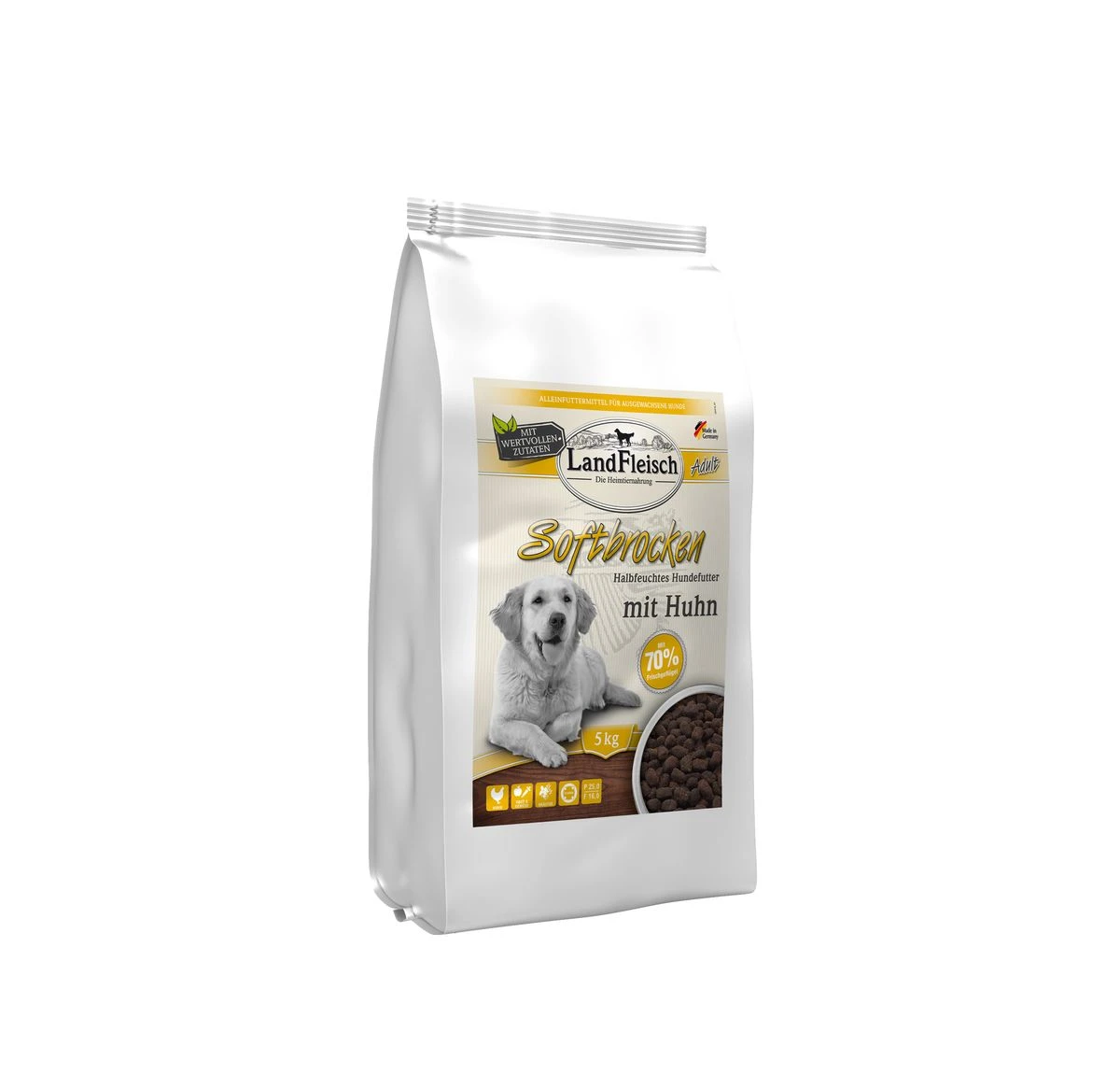 Landfleisch Softbrocken Mit Huhn | 5kg Hundefutter 1 Landfleisch Softbrocken Mit Huhn | 5kg Hundefutter