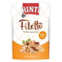 Rinti Filetto Jelly Huhn & Hühnerherz | 24 X 100g Hundefutter