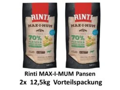 [Paket] Rinti Max-i-mum Pansen | 2x 12kg Hundetrockenfutter