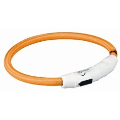 Trixie Flash Leuchtring USB Orange | XS-S 35 Cm/7 Mm